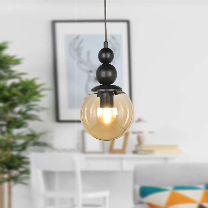 Stylish black metallic ceiling lamp ESTETICO E27, dimensions 15x15x70cm, perfect for modern interiors.