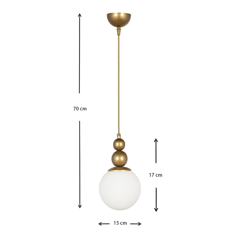 Elegant gold metallic ceiling lamp ESTETICO E27, dimensions 15x15x70cm, perfect for stylish lighting.