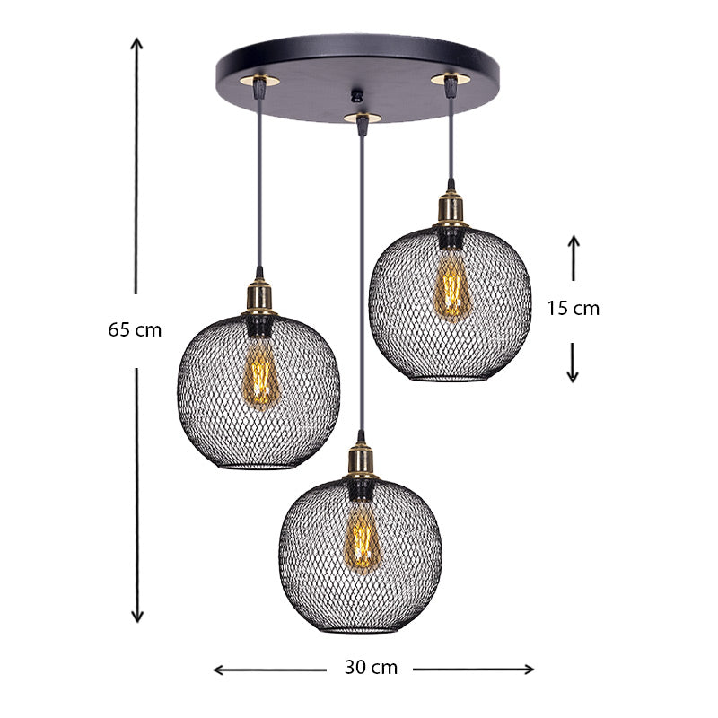 HIVE Ceiling Lamp in black and gold, featuring three E27 bulb sockets and a modern design, perfect for stylish illumination.