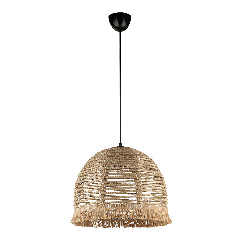 IGLU Ceiling Lamp made of natural rope, dimensions 30x30x70cm, designed for E27 bulb, ideal for home and business use.