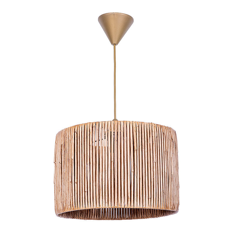 THOMAS Natural Ceiling Lamp in natural color, showcasing its elegant design and dimensions of 28x28x65 cm.