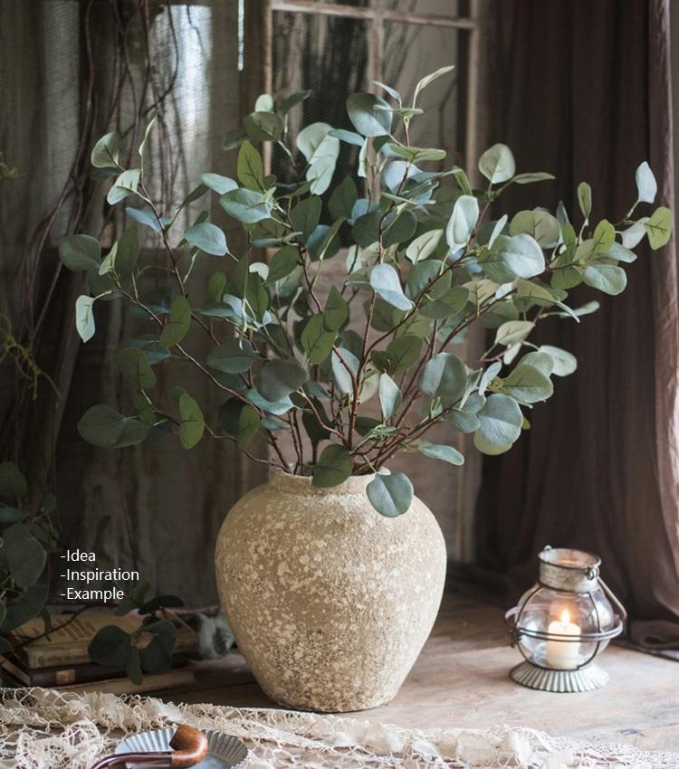 Handmade Cement Pot in Pompeii Style, featuring intricate designs and earthy colors, perfect for decorative use.