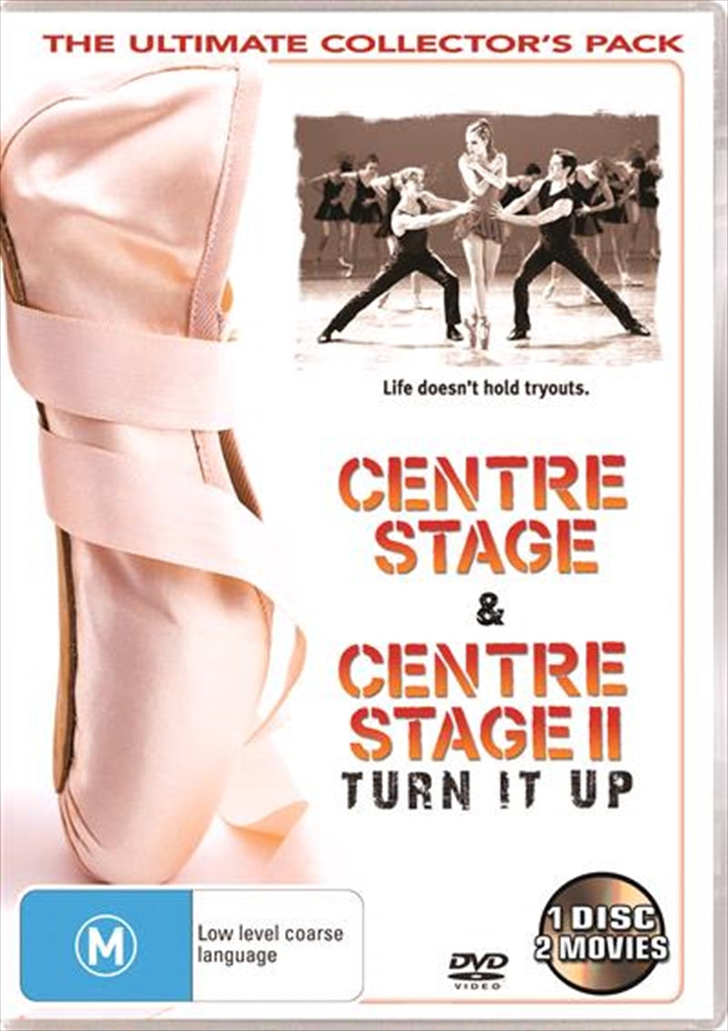 Centre Stage movie marathon DVD featuring two films about aspiring dancers, showcasing vibrant choreography and passionate performances.