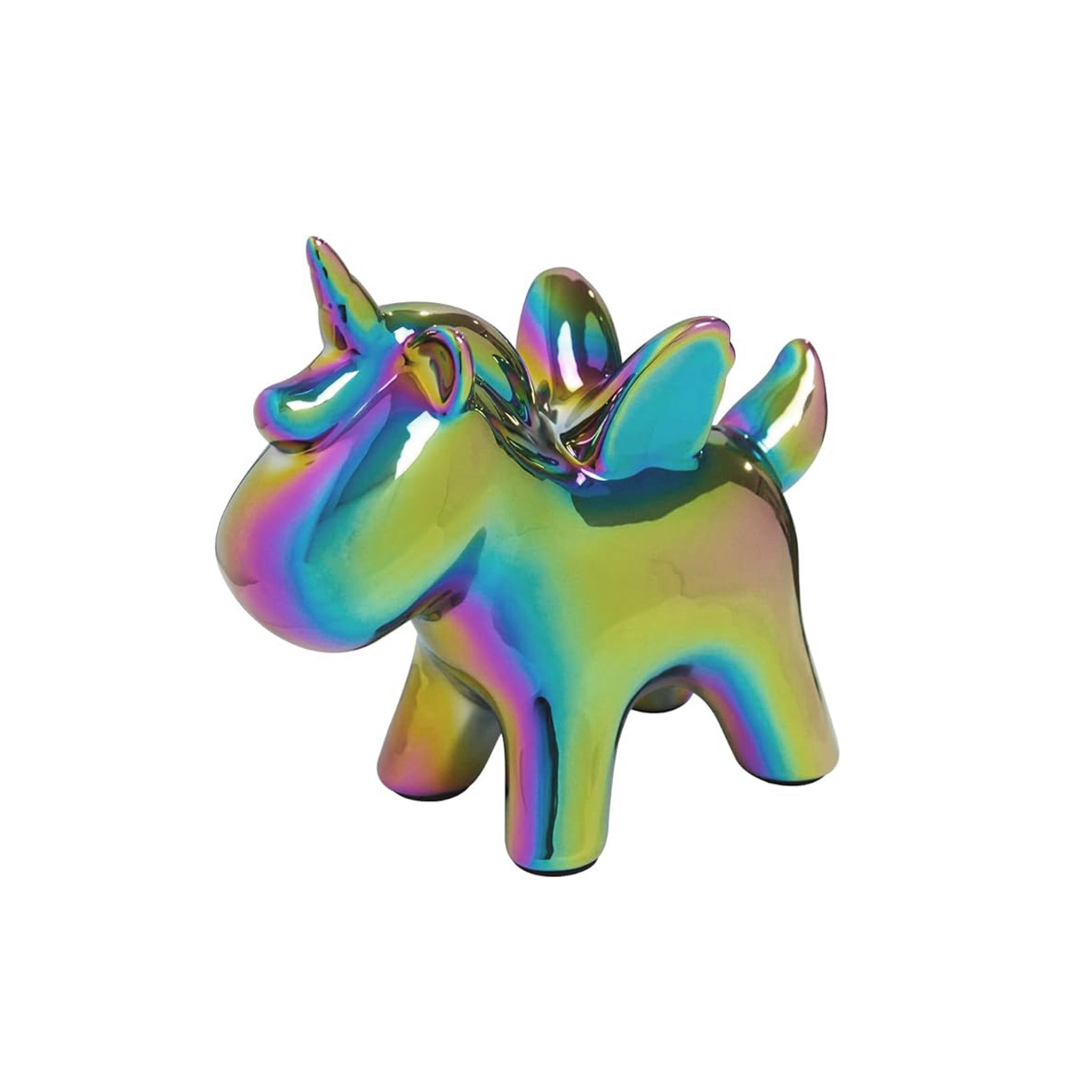 Ceramic Ombre Unicorn Bank, a whimsical coin bank in a unicorn shape with an ombre finish, perfect for decoration and savings.