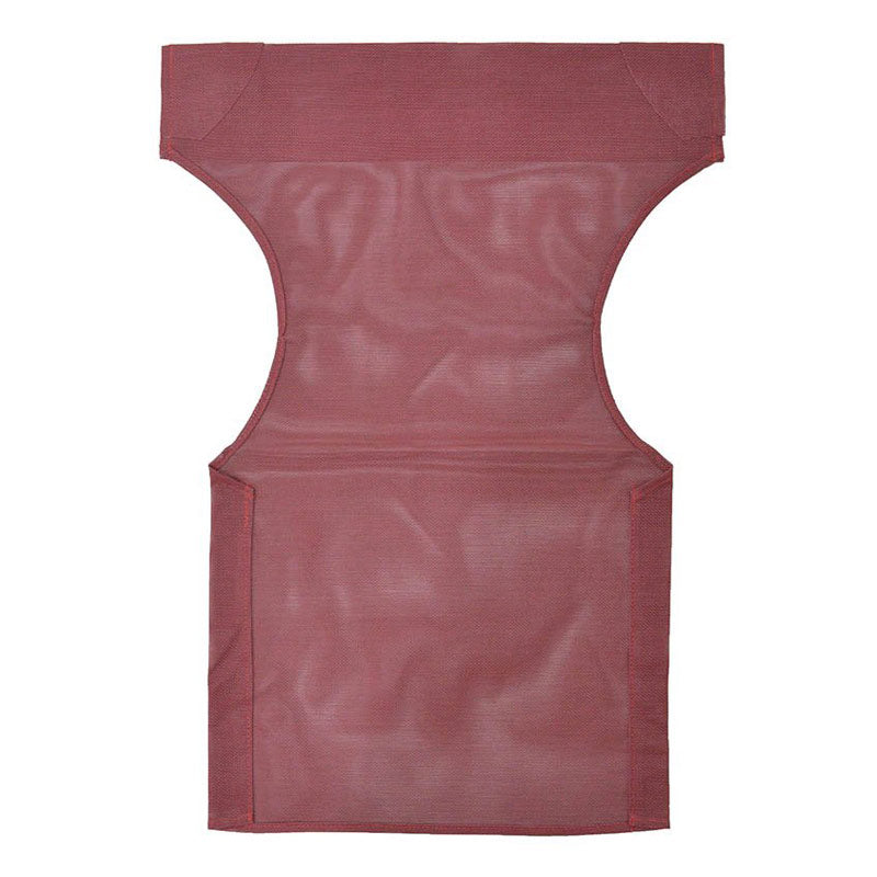 Set of 10 burgundy waterproof chair covers for garden armchairs, designed for durability and professional use.