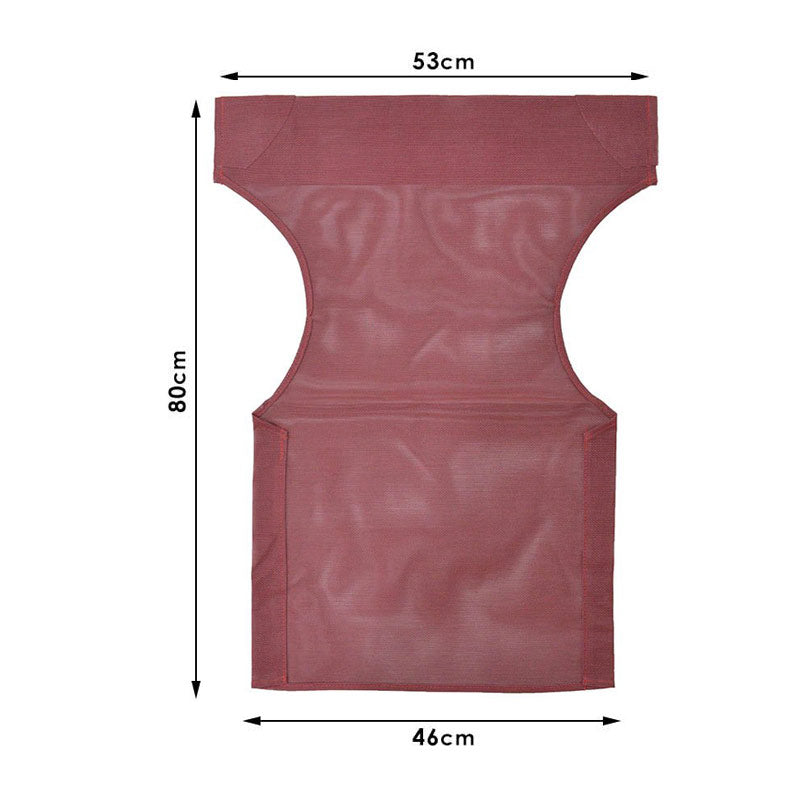 Set of 10 burgundy waterproof chair covers for garden armchairs, designed for durability and professional use.