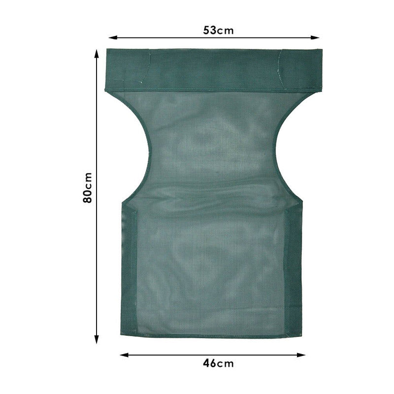 Set of 10 dark green waterproof chair covers designed for garden armchairs, showcasing their durable polyester material.