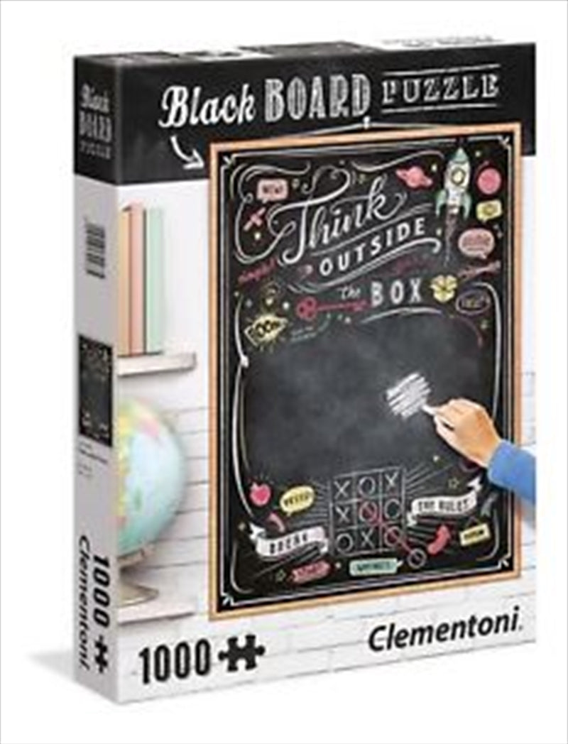 Chalkboard 3 - 1000 Piece Puzzle displayed completed, showcasing its blackboard functionality.