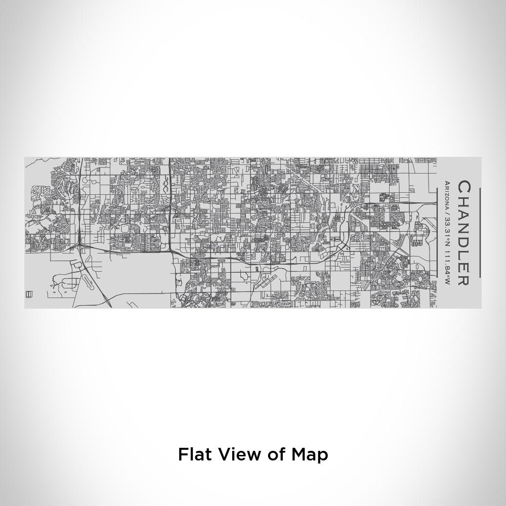 Custom engraved insulated cup featuring a map of Chandler, Arizona with coordinates.