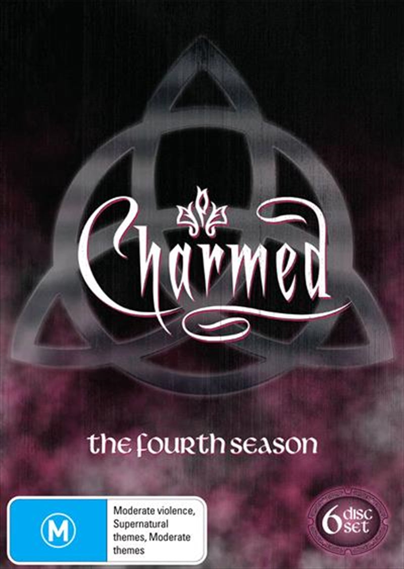 Charmed Season 4 DVD cover featuring the Halliwell sisters in a mystical setting.