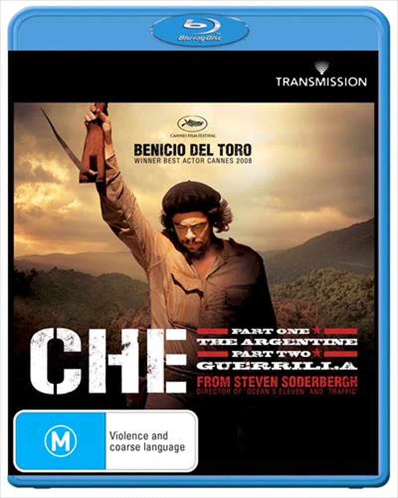 Cover of Che Blu-ray featuring iconic imagery of Che Guevara and scenes from the film.