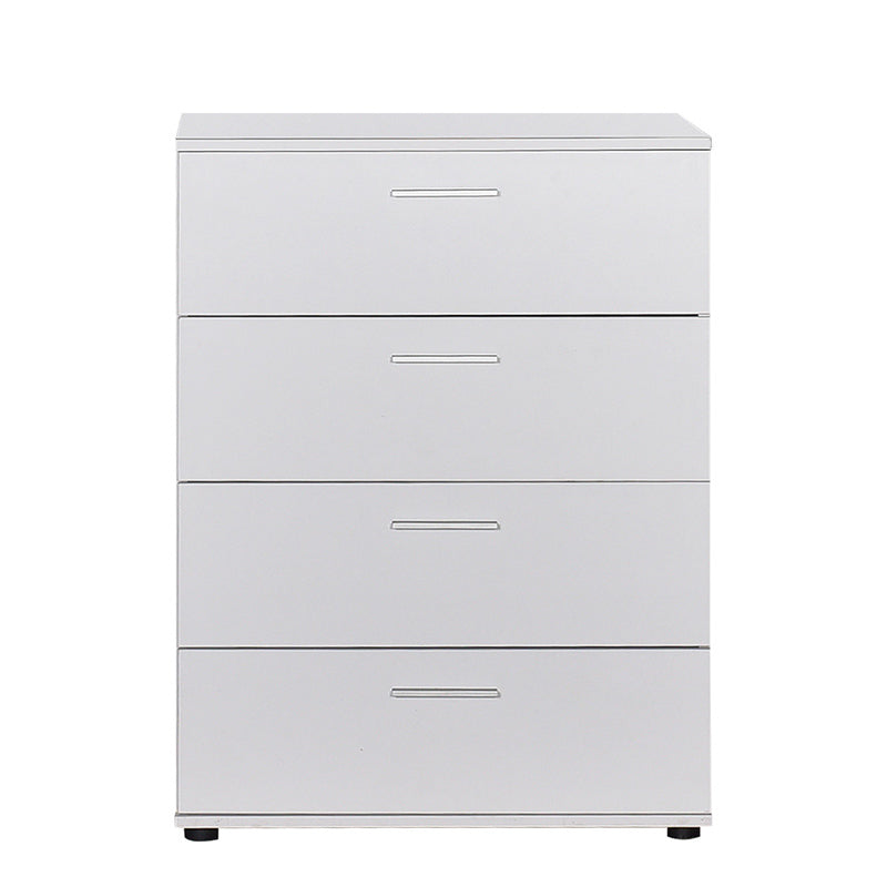 ALICE White Chest of Drawers with four drawers and a sleek design, perfect for bedroom storage.