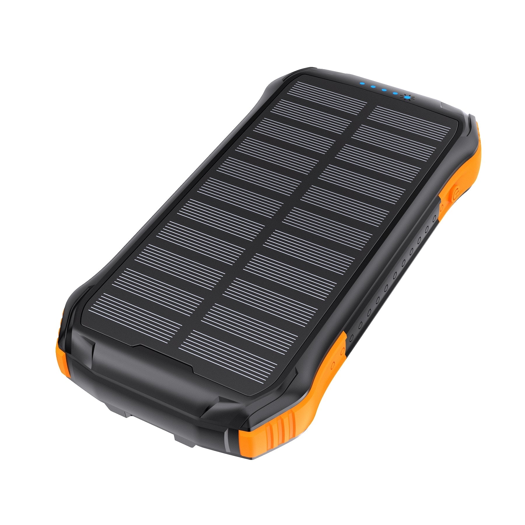 CHOETECH B657 Solar Power Bank with dual charging options and LED flashlight, perfect for outdoor adventures.