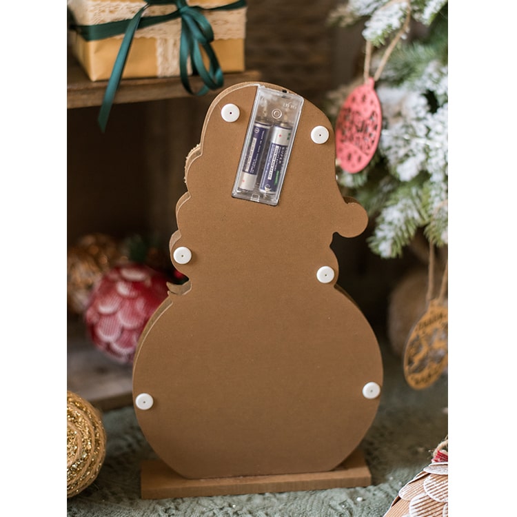 Christmas Decorative Wooden Light Box featuring Santa, snowman, and tree designs with LED lighting, perfect for holiday decor.