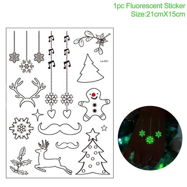 Colorful Christmas window stickers featuring Santa, snowflakes, and festive designs for holiday decoration.