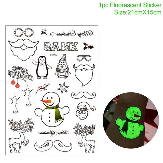 Colorful Christmas window stickers featuring Santa, snowflakes, and festive designs for holiday decoration.