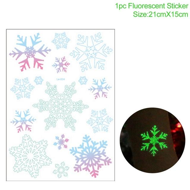 Colorful Christmas window stickers featuring Santa, snowflakes, and festive designs for holiday decoration.