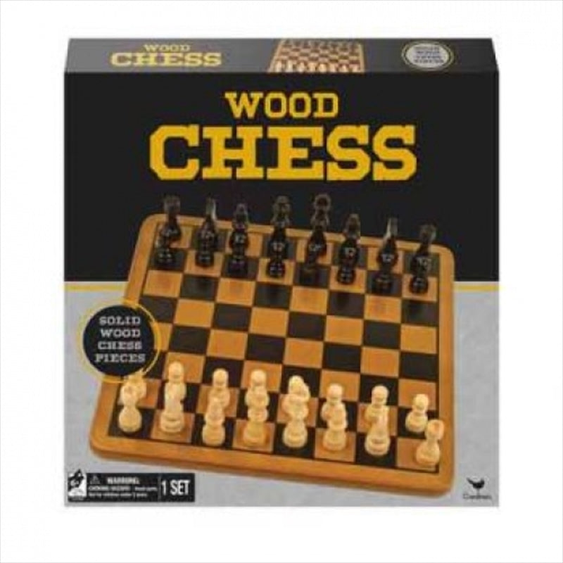 Classic Wooden Chess set featuring handcrafted pieces and an elegant checkered board design.