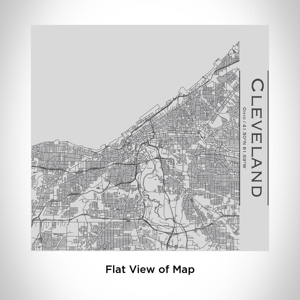 Custom engraved Cleveland, Ohio map tumbler with coordinates, stainless steel, double-walled insulation.