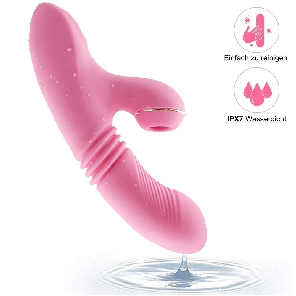 Clitoral Sucking G Spot Dildo Vibrator in a sleek design, showcasing its features and vibrant color.