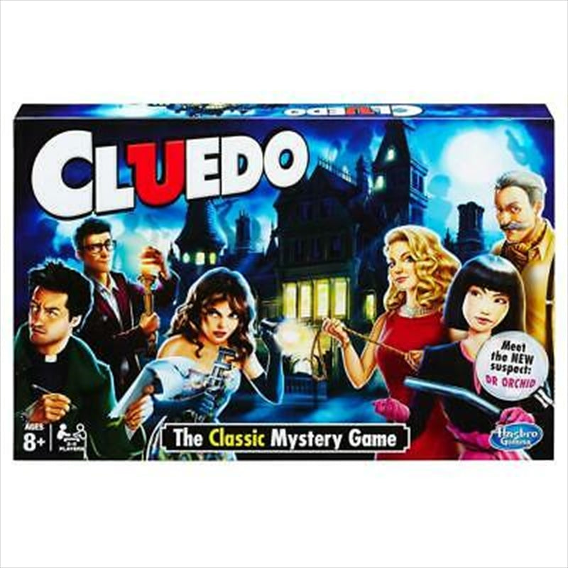 Cluedo Classic Mystery Game board with character tokens and cards displayed, showcasing the engaging gameplay.