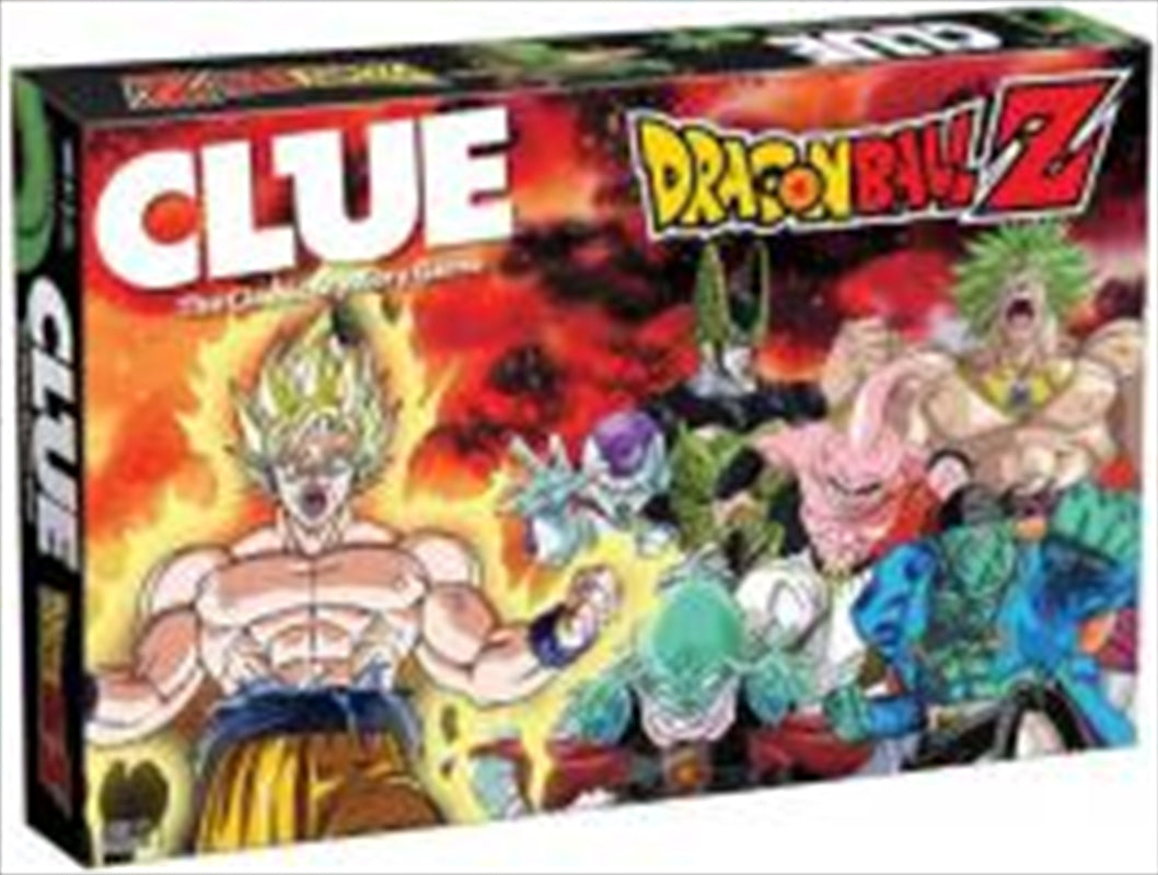 Cluedo - Dragon Ball Z Edition board game featuring iconic characters and vibrant artwork.