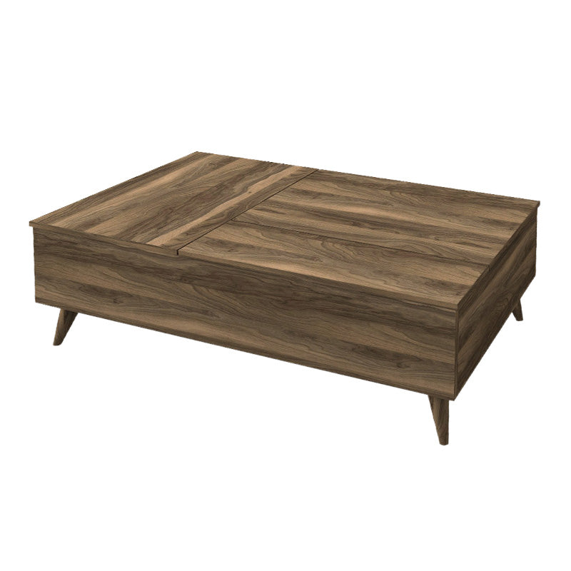 HIDE Walnut Coffee Table with lift-top mechanism and storage compartment, showcasing a stylish walnut finish.