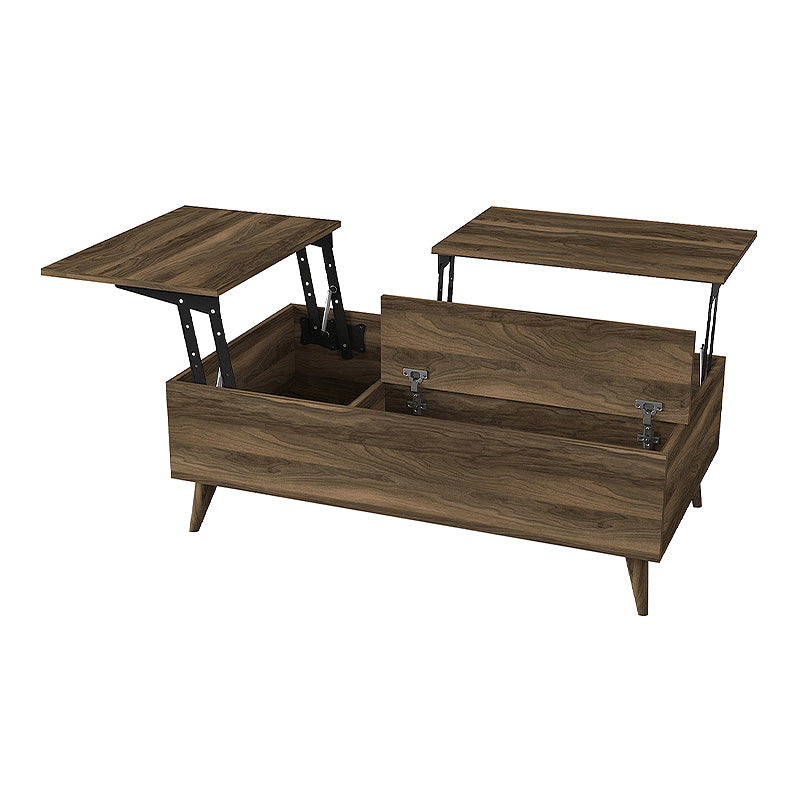 HIDE Walnut Coffee Table with lift-top mechanism and storage compartment, showcasing a stylish walnut finish.