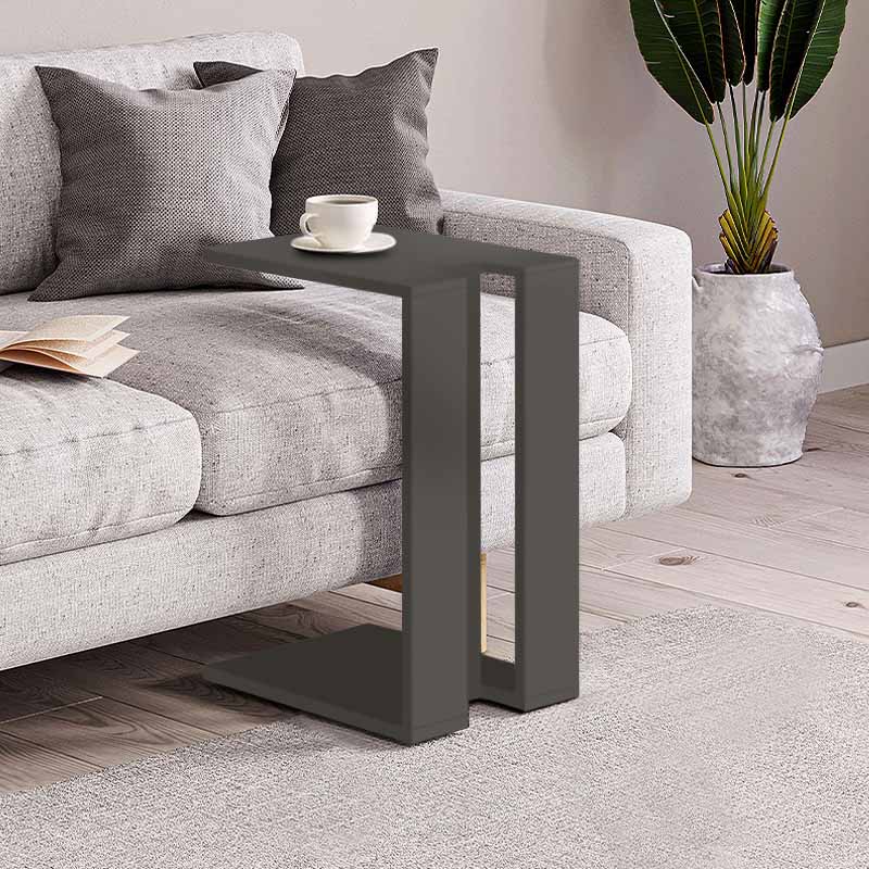 Coffee Table RELAX in anthracite color, featuring a sleek melamine design with compact dimensions of 30x40x57 cm.