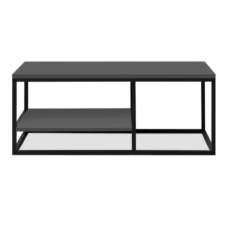 Coffe Table SPACE in anthracite color, featuring a sleek design and sturdy metal frame, dimensions 106x50x42cm.