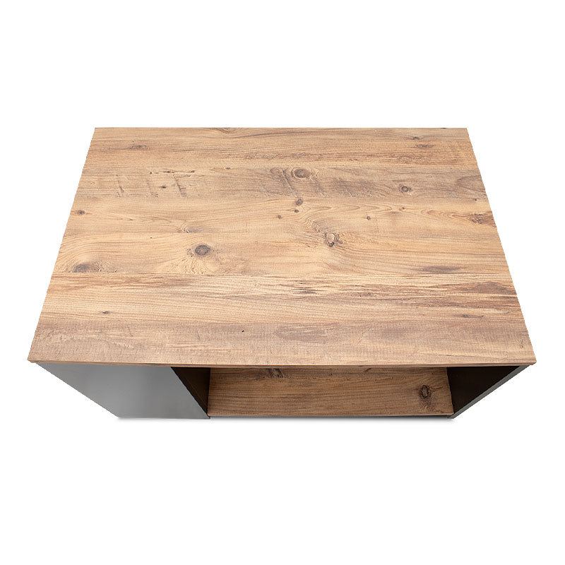 Stylish Coffee Table STEFANIE in oak and anthracite, showcasing its elegant design and durable melamine finish.