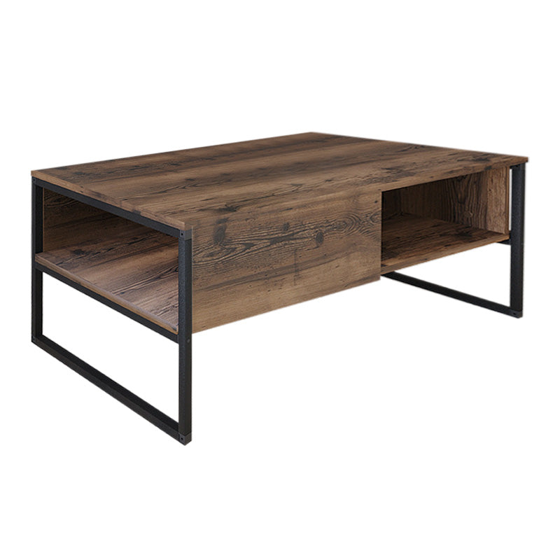 STOCKHOLM Coffee Table in smoked walnut finish, showcasing its elegant design and durable surface.