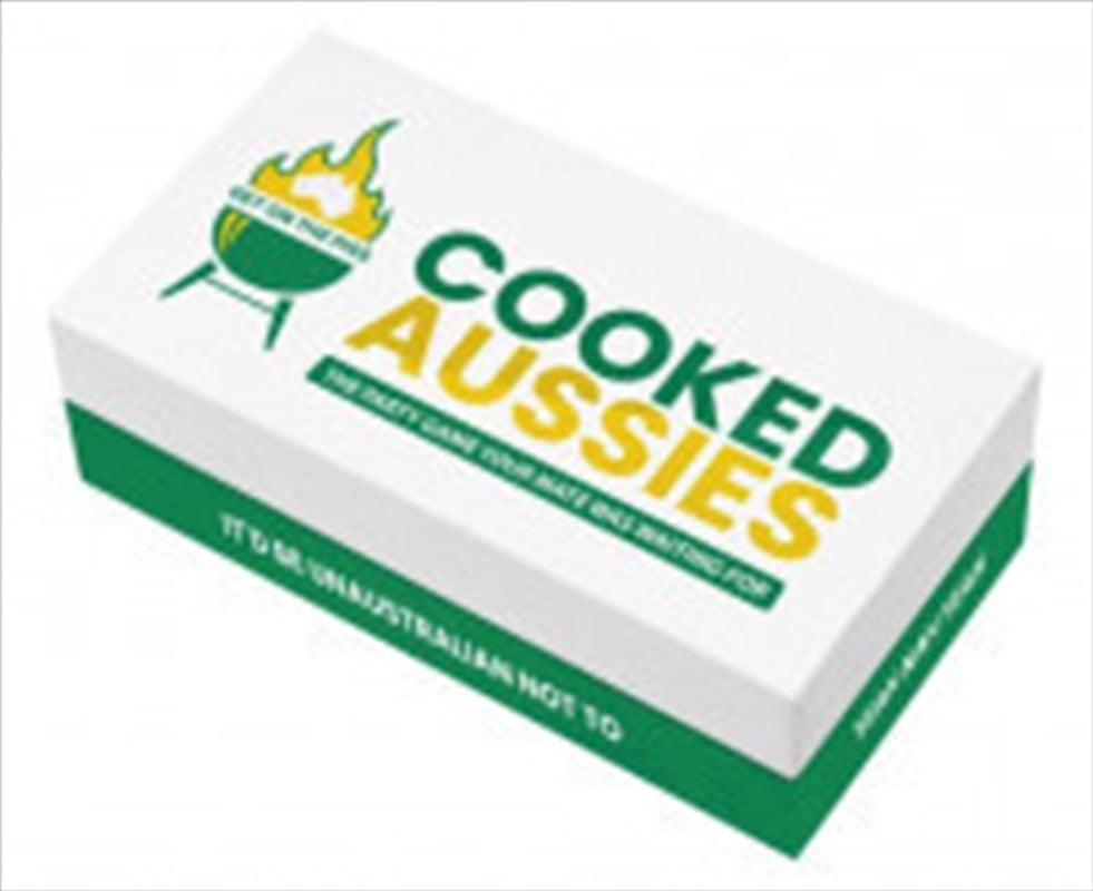 Cooked Aussies Card Game featuring colorful cards and playful design, perfect for party fun.