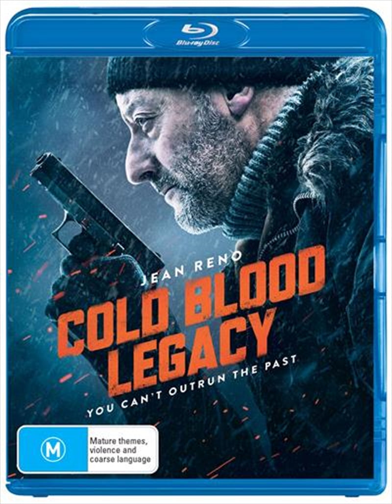 Cold Blood Legacy Blu-ray cover featuring a mysterious hit-man and a serene lake backdrop.