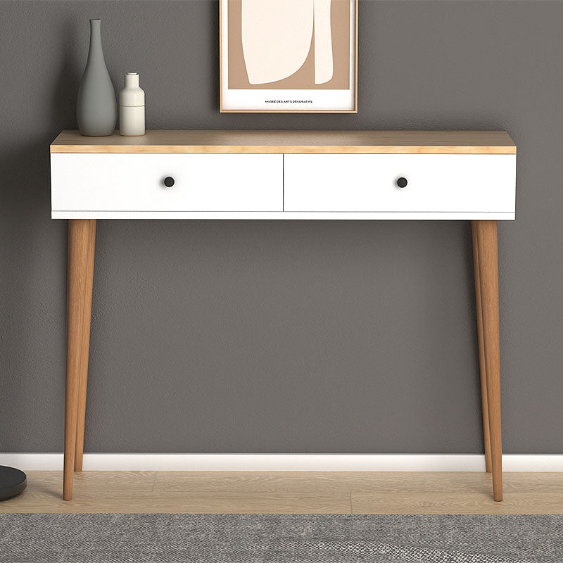 Console DOTTS in Pine White, featuring two cabinets and solid beech wood bases, measuring 110x29x88 cm.