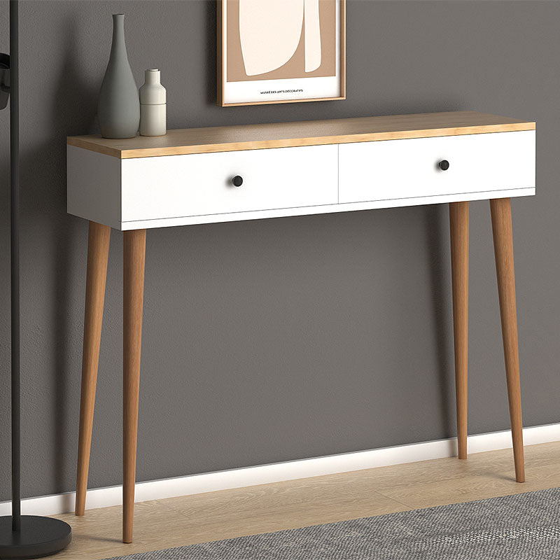 Console DOTTS in Pine White, featuring two cabinets and solid beech wood bases, measuring 110x29x88 cm.