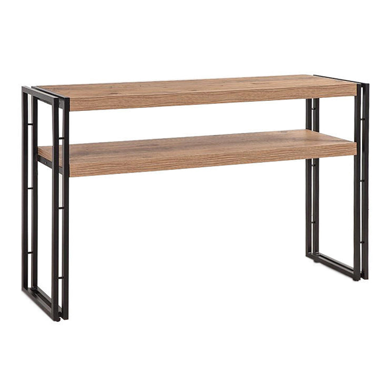 ANKE Console Table in Atlantic Pine with metal legs, showcasing modern design and durability.