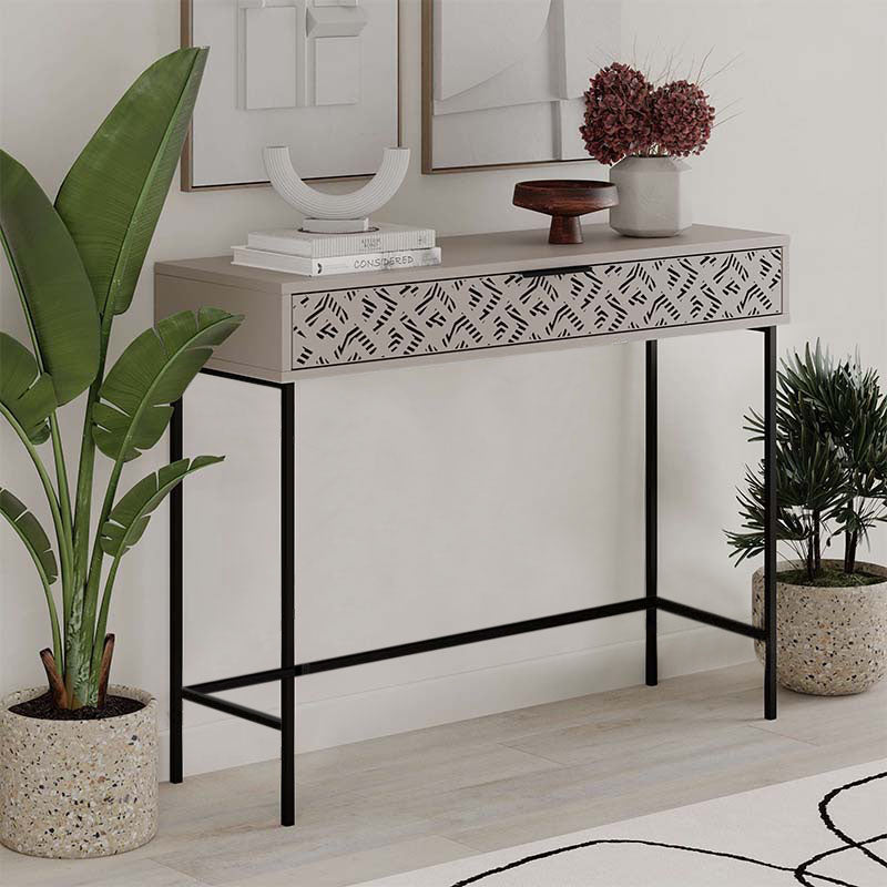 Console Table EGIPT in light mocha, featuring a sleek design and durable construction, ideal for home or office use.