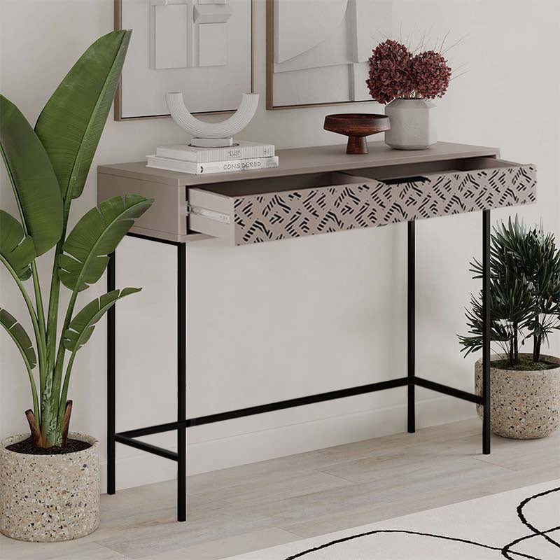 Console Table EGIPT in light mocha, featuring a sleek design and durable construction, ideal for home or office use.