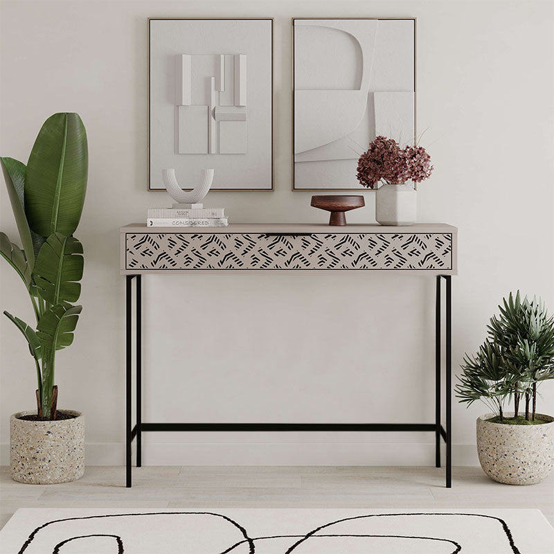 Console Table EGIPT in light mocha, featuring a sleek design and durable construction, ideal for home or office use.