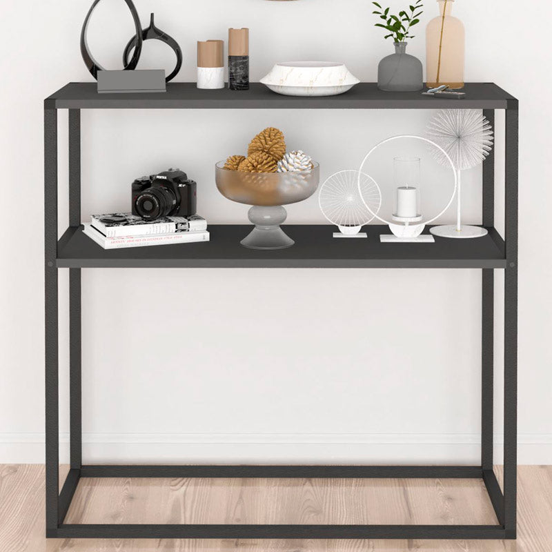 MIRANDA Console Table in black anthracite, showcasing its sleek design and modern finish.