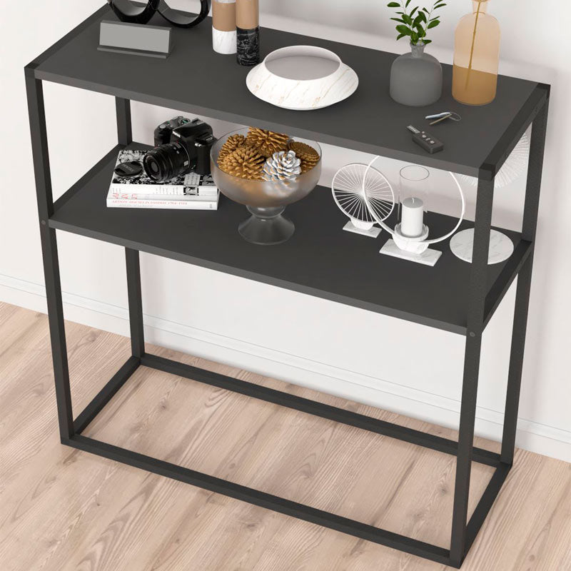 MIRANDA Console Table in black anthracite, showcasing its sleek design and modern finish.