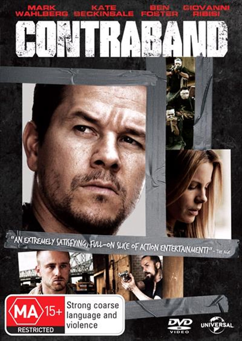 Contraband DVD cover featuring Chris Faraday in an intense smuggling scene.