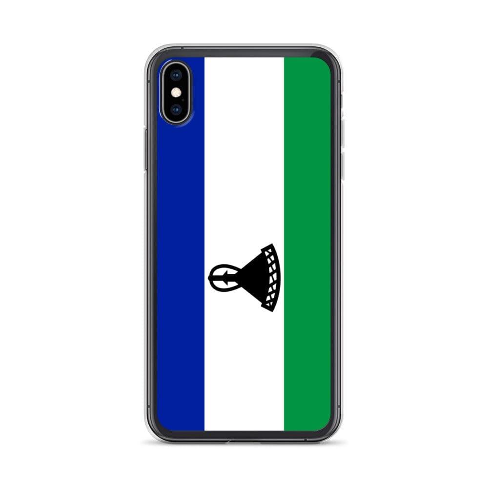 Coque de téléphone avec le drapeau du Lesotho, en plastique transparent et TPU, pour iPhone 6 à 14 Pro Max.