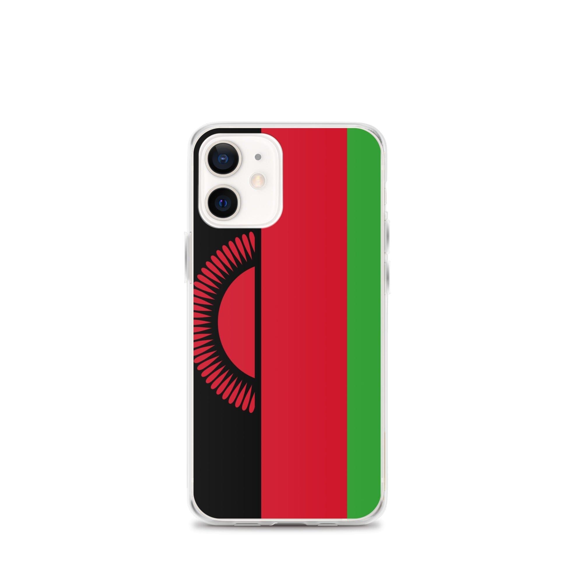 Coque de téléphone en plastique transparent avec motif du drapeau du Malawi, adaptée pour iPhone 6 à 14 Pro Max.