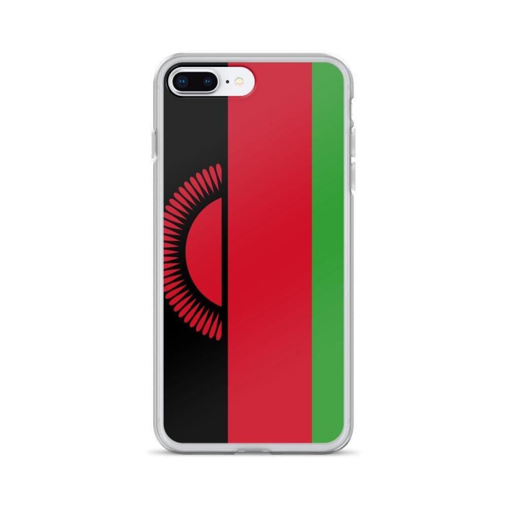 Coque de téléphone en plastique transparent avec motif du drapeau du Malawi, adaptée pour iPhone 6 à 14 Pro Max.