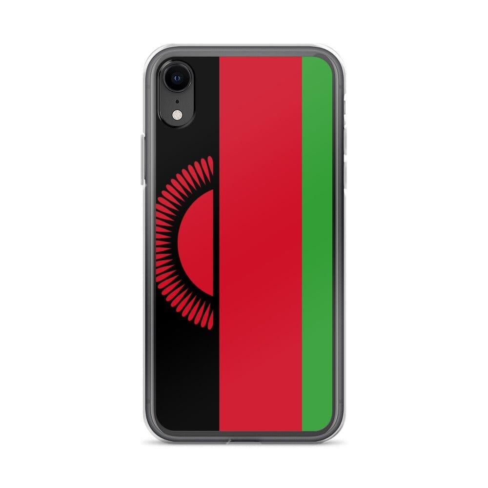 Coque de téléphone en plastique transparent avec motif du drapeau du Malawi, adaptée pour iPhone 6 à 14 Pro Max.