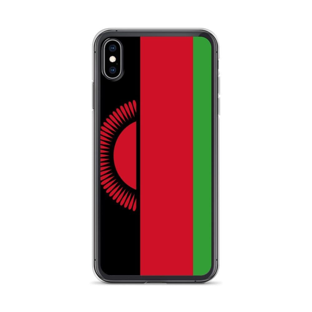 Coque de téléphone en plastique transparent avec motif du drapeau du Malawi, adaptée pour iPhone 6 à 14 Pro Max.