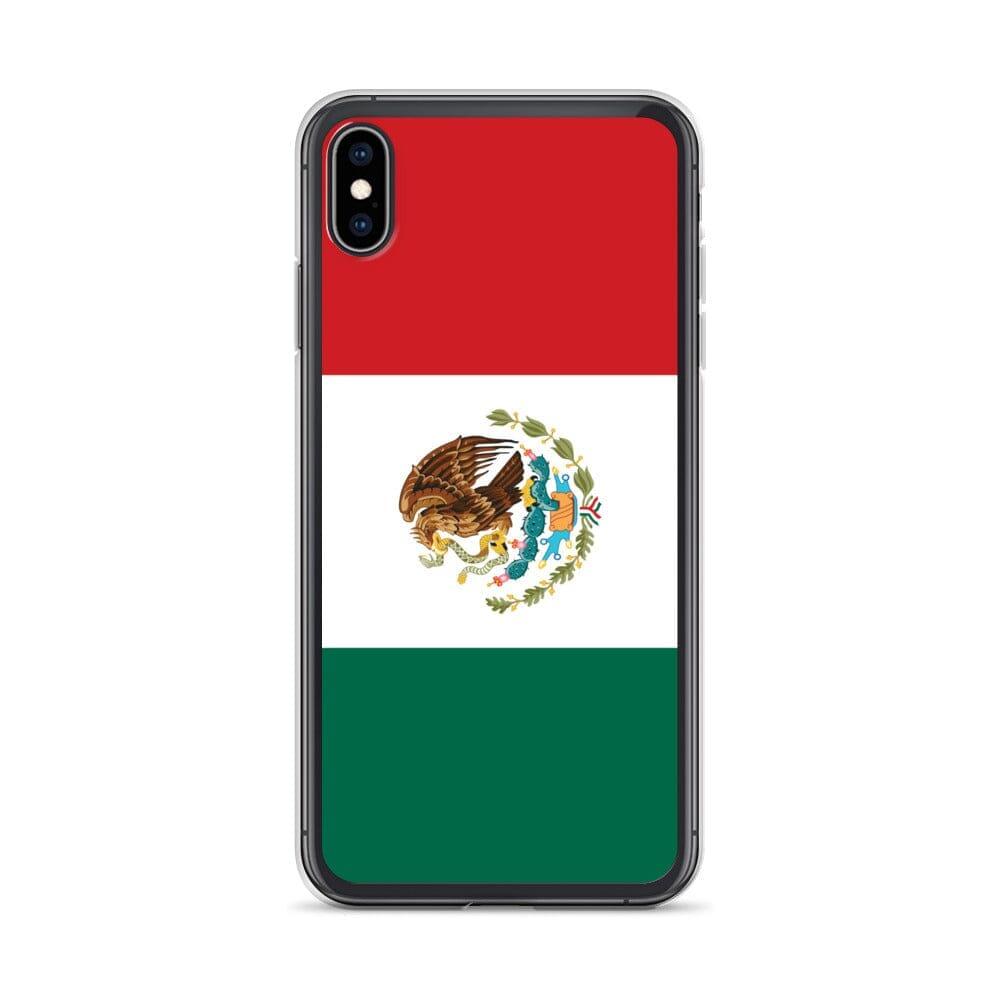 Coque de téléphone avec le drapeau du Mexique, en plastique transparent et TPU, pour iPhone.