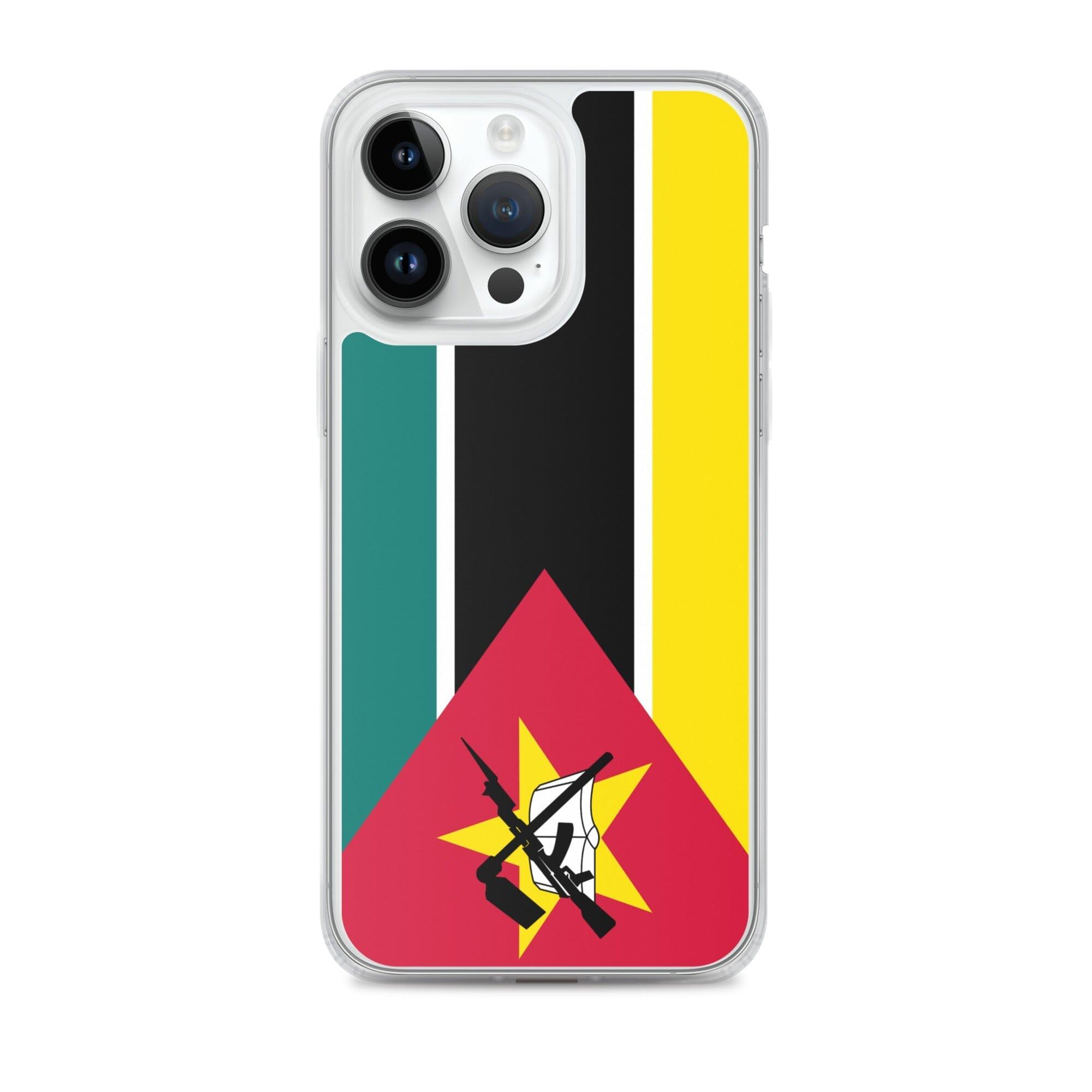 Coque de téléphone avec le drapeau du Mozambique, en plastique transparent et TPU, pour iPhone 6 à 14 Pro Max.